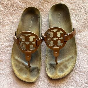 Tory Burch Tan Slide Sandals